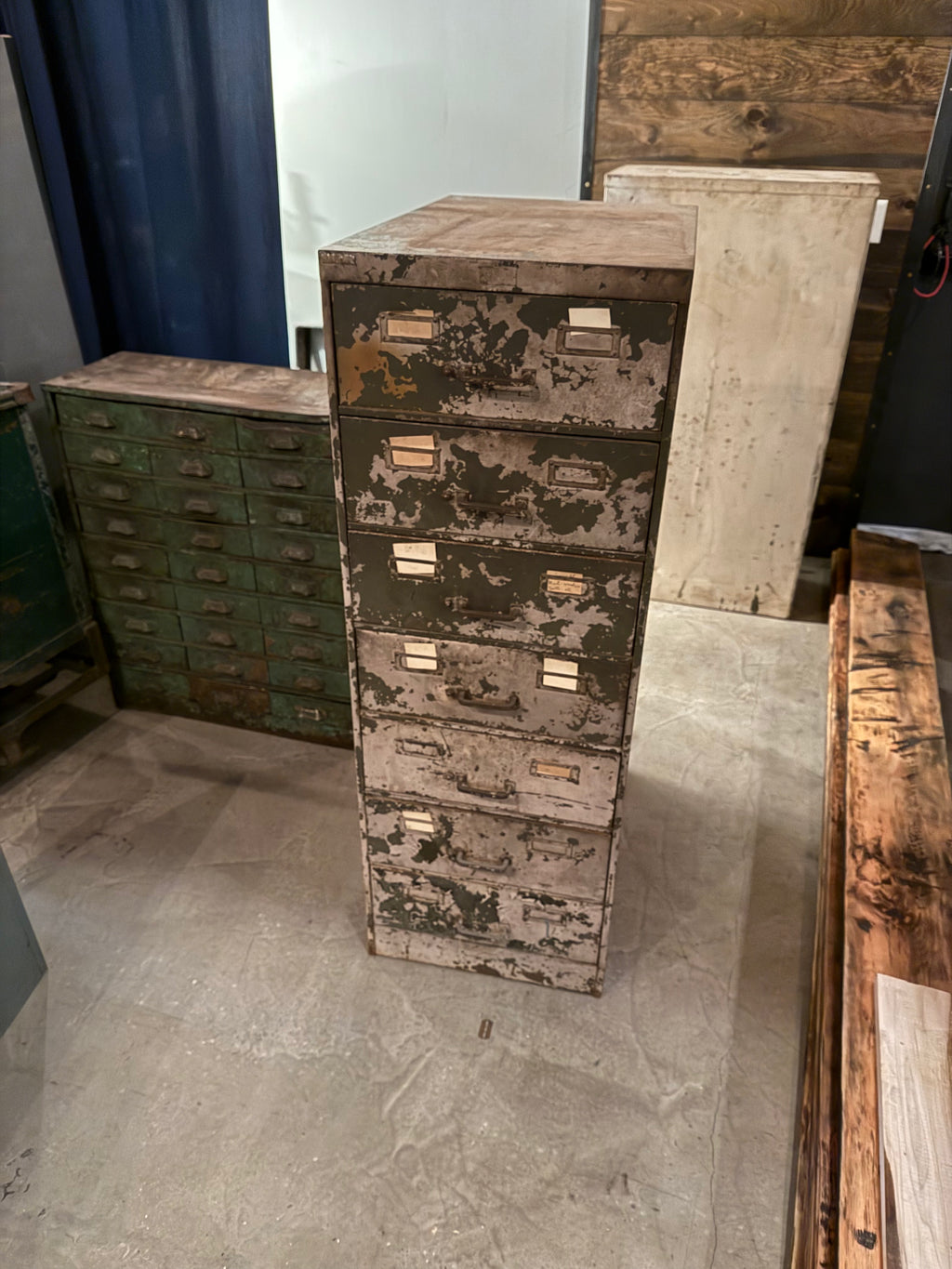 Vintage Distressed File Cabinet