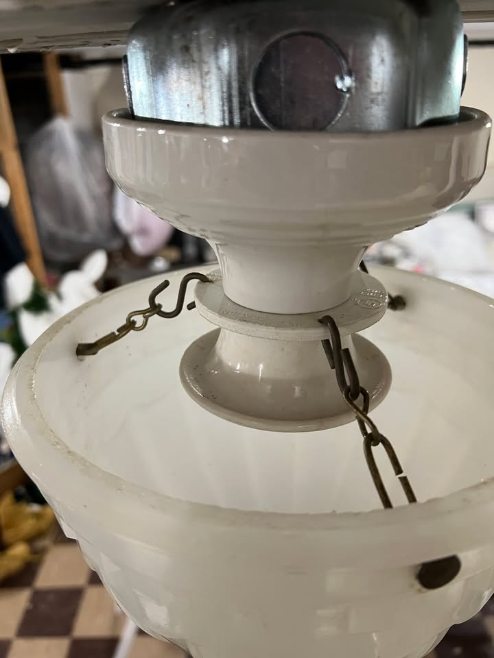 Milk Glass Ceiling Fixture