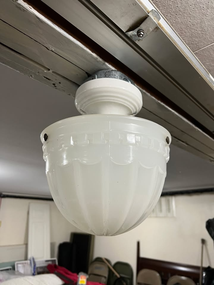 Milk Glass Ceiling Fixture